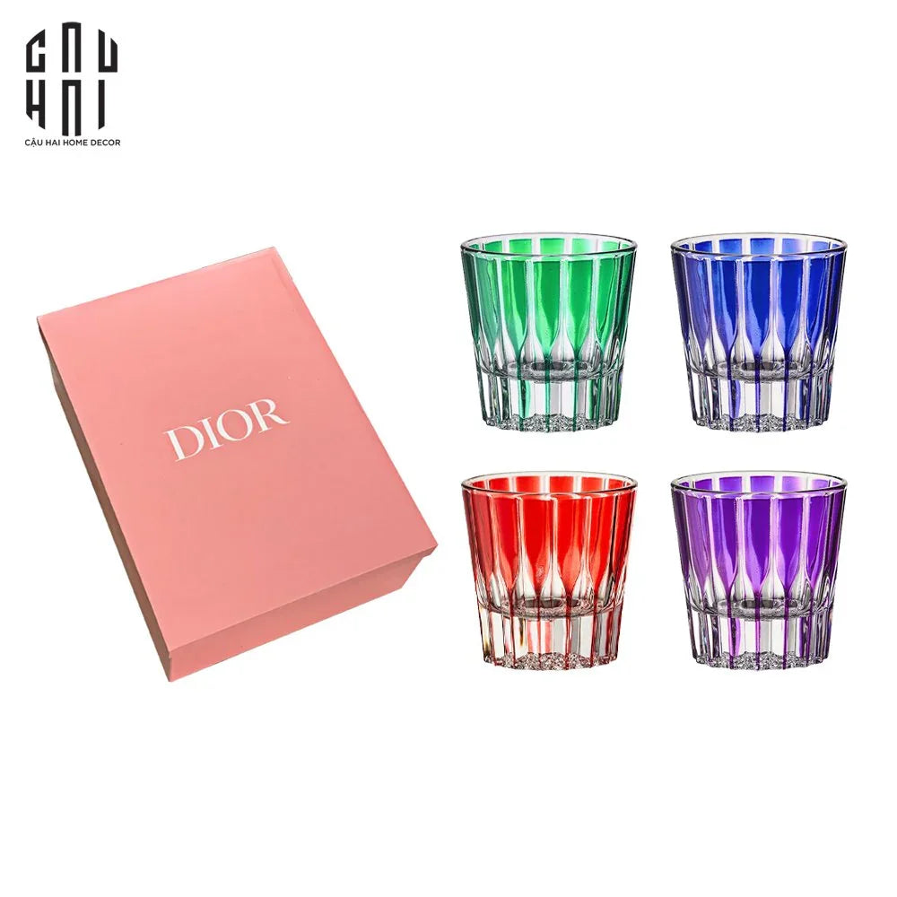 Home Couture - Gift Set 4 Ly Pha Lê Cristallerie Atélier Rosé Calisson D'Or Up - CẬU HAI HOME DECOR