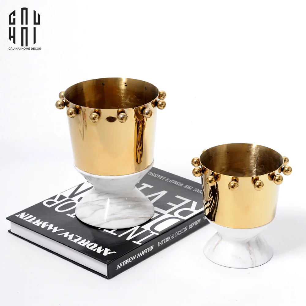 Home Couture - Golden Crown Vessel Ss25 - CẬU HAI HOME DECOR