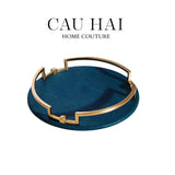 HOME COUTURE - KHAY DA TRÒN PEACOCK EMERALD-CẬU HAI HOME DECOR