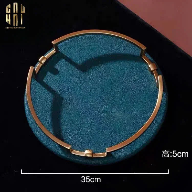 HOME COUTURE - KHAY DA TRÒN PEACOCK EMERALD-CẬU HAI HOME DECOR