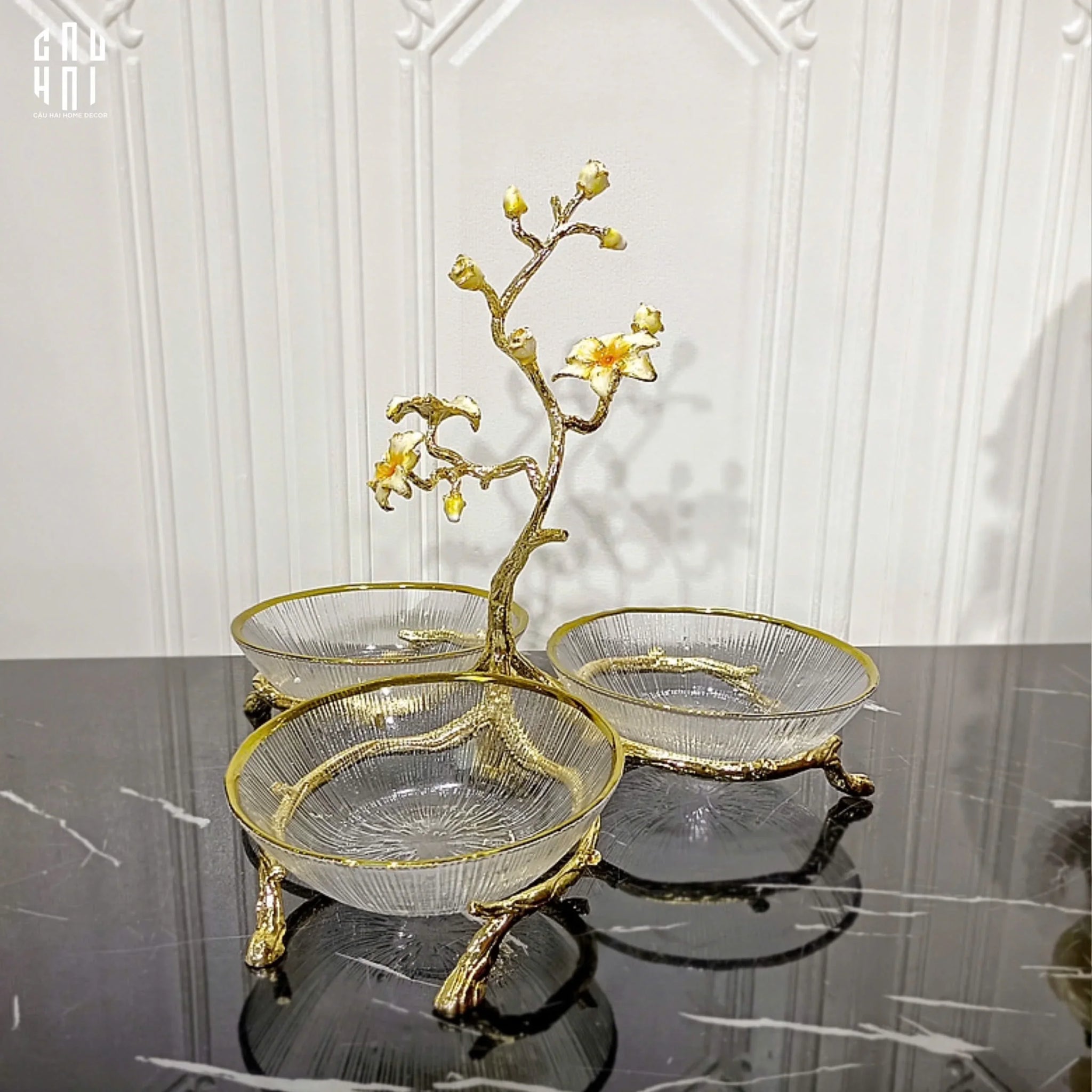 HOME COUTURE - KHAY ĐỒNG CRISTAL FLEUR DE NEIGE-CẬU HAI HOME DECOR