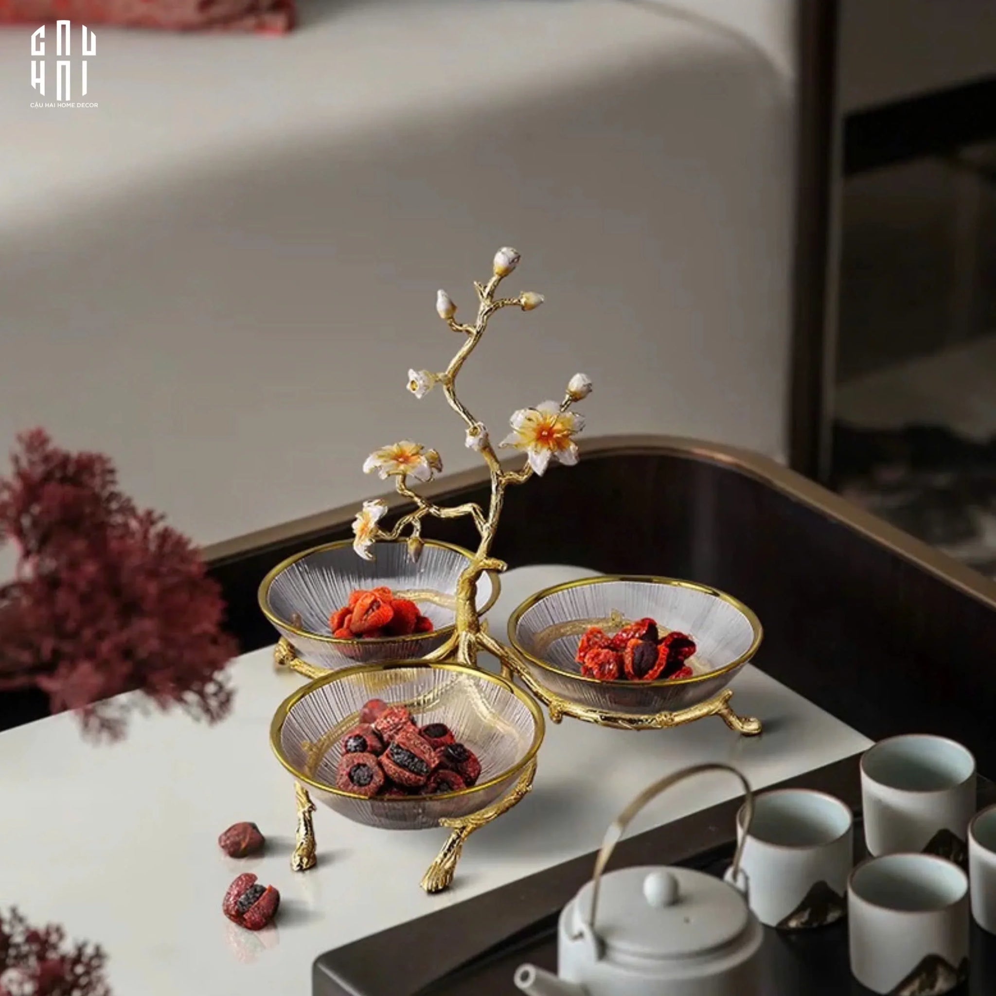 HOME COUTURE - KHAY ĐỒNG CRISTAL FLEUR DE NEIGE-CẬU HAI HOME DECOR