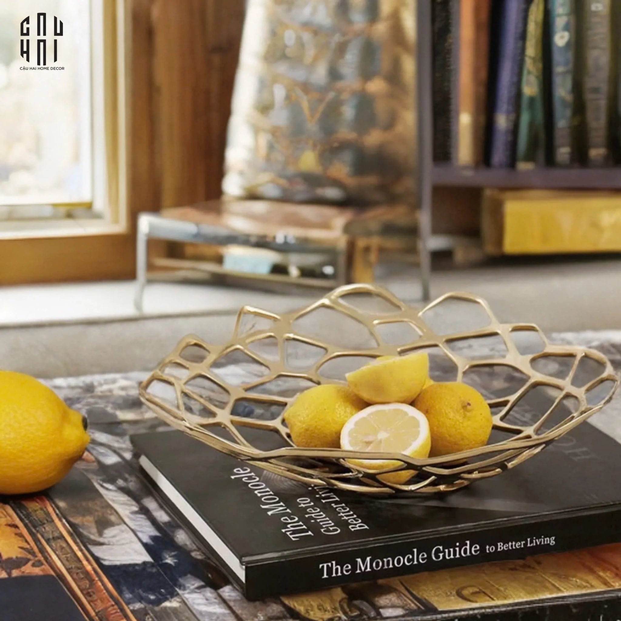 HOME COUTURE - KHAY ĐỒNG GOLDEN GRID-CẬU HAI HOME DECOR