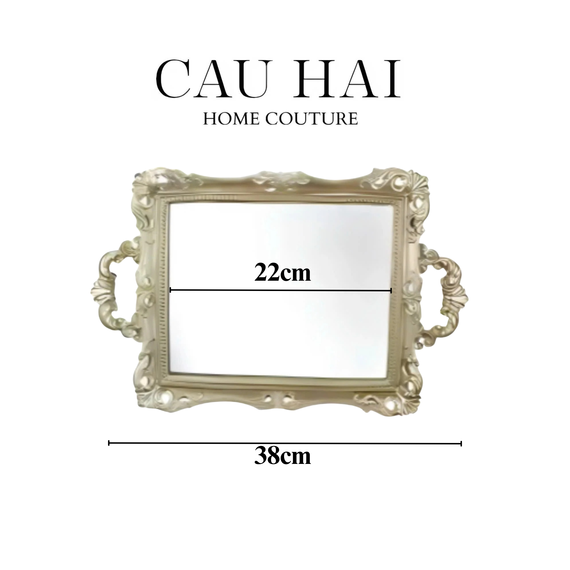 Home Couture - Khay Gương Barocco Frame Size 38 - CẬU HAI HOME DECOR