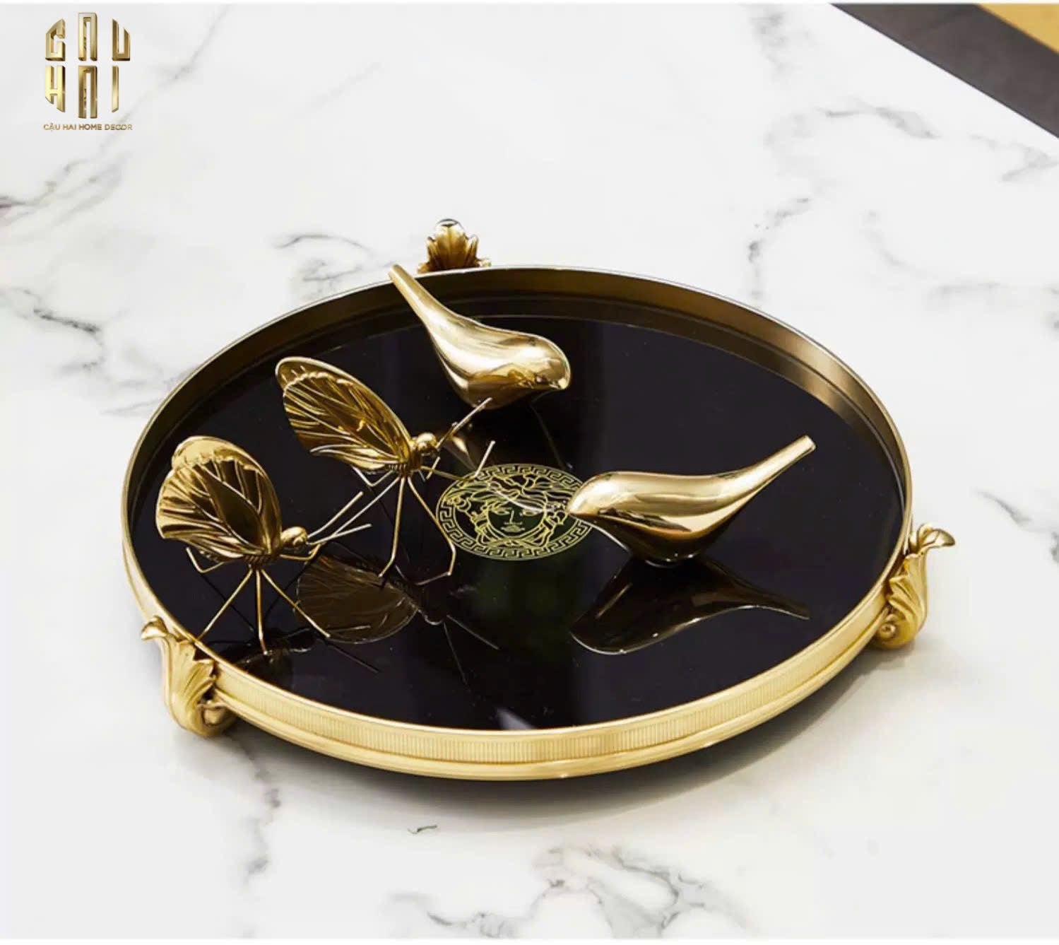 HOME COUTURE - KHAY GƯƠNG BRONZE BAROQUE MEDUSA 32-CẬU HAI HOME DECOR