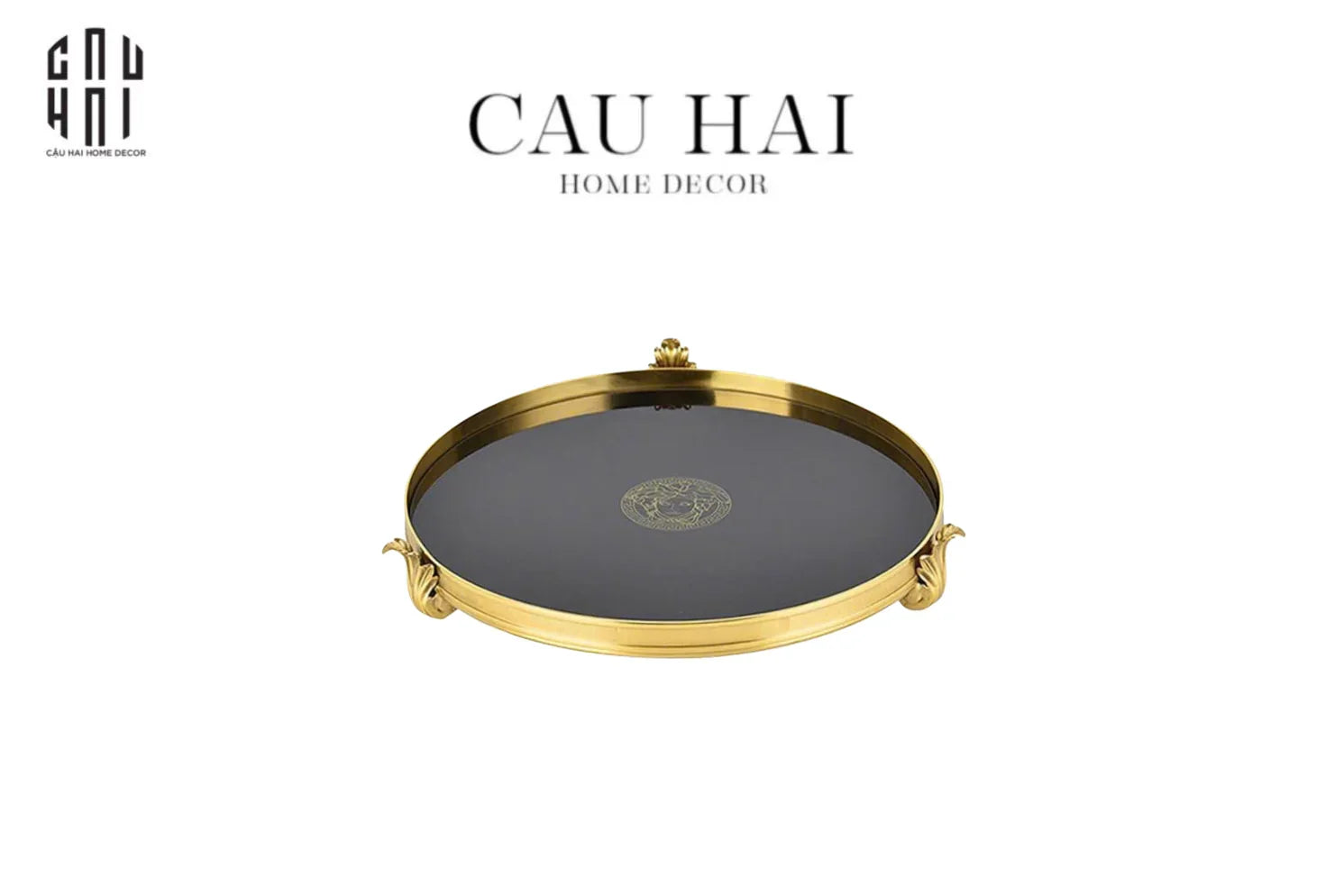 Home Couture - Khay Gương Bronze Baroque Medusa 32 - CẬU HAI HOME DECOR