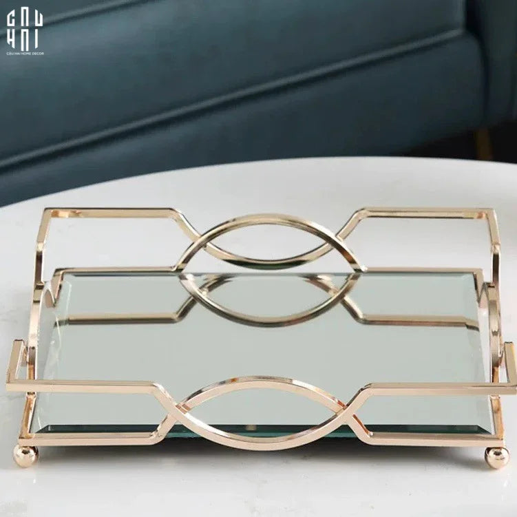 Home Couture - Khay Gương Savoir Purity Black Mirror Tray - CẬU HAI HOME DECOR