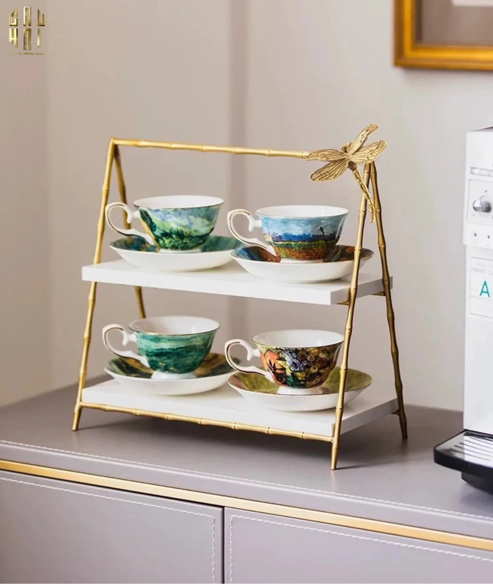 HOME COUTURE - KHAY KỆ 2 TẦNG PAPILLON DE LUMIÈRE FW25-CẬU HAI HOME DECOR