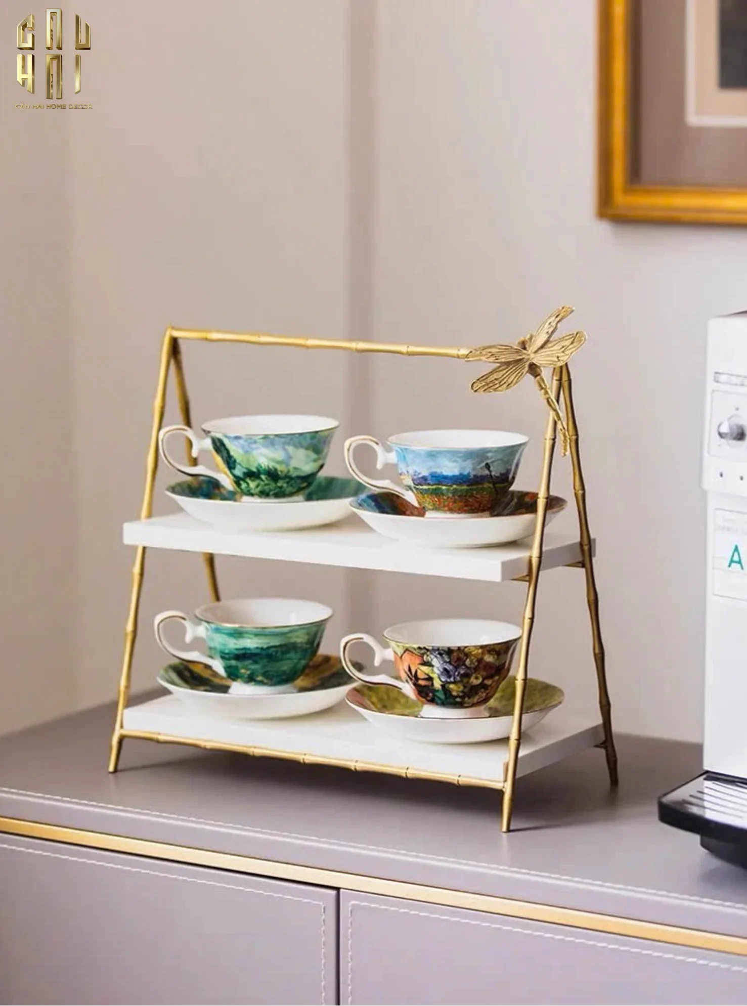 HOME COUTURE - KHAY KỆ 2 TẦNG PAPILLON DE LUMIÈRE FW25-CẬU HAI HOME DECOR