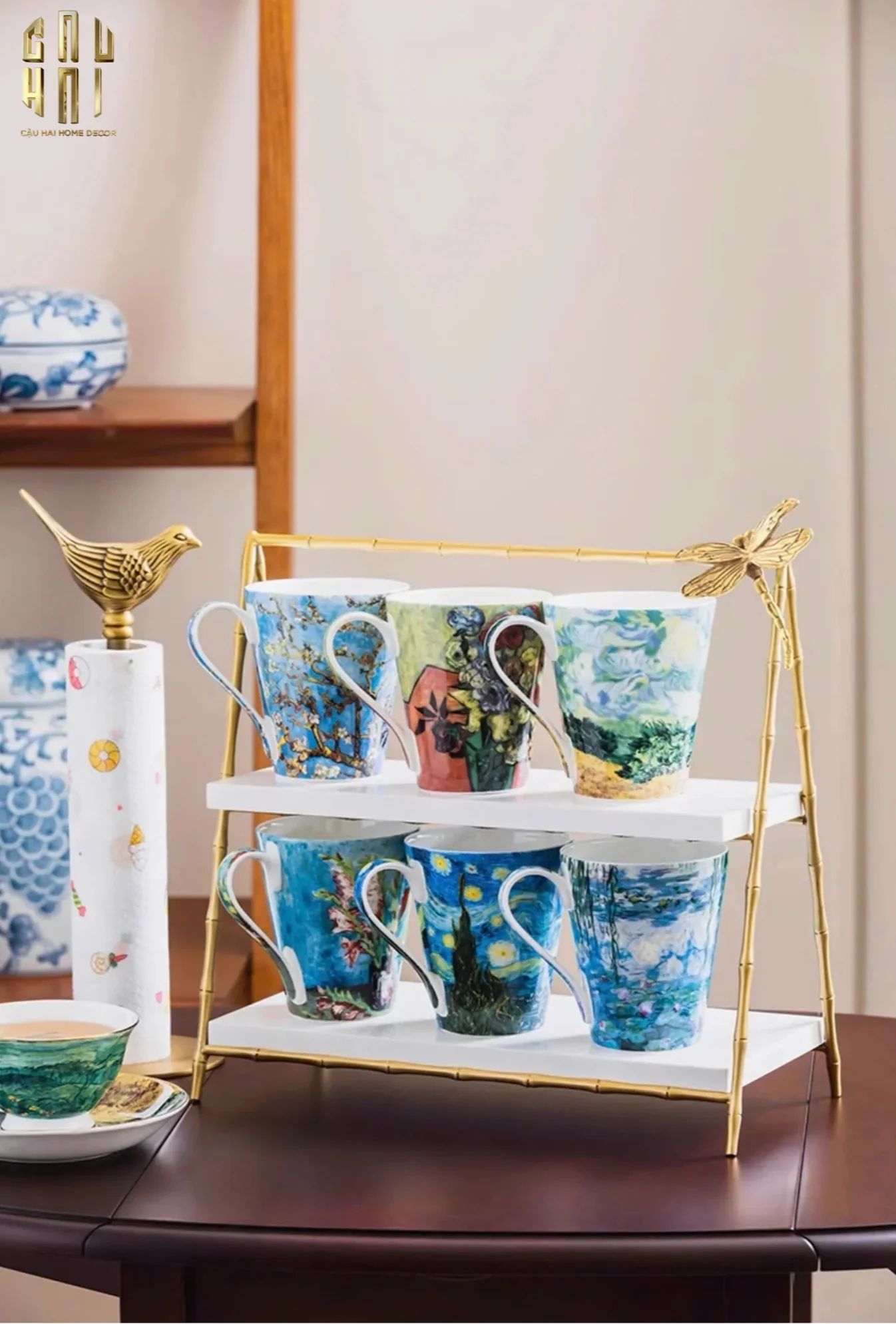 HOME COUTURE - KHAY KỆ 2 TẦNG PAPILLON DE LUMIÈRE FW25-CẬU HAI HOME DECOR