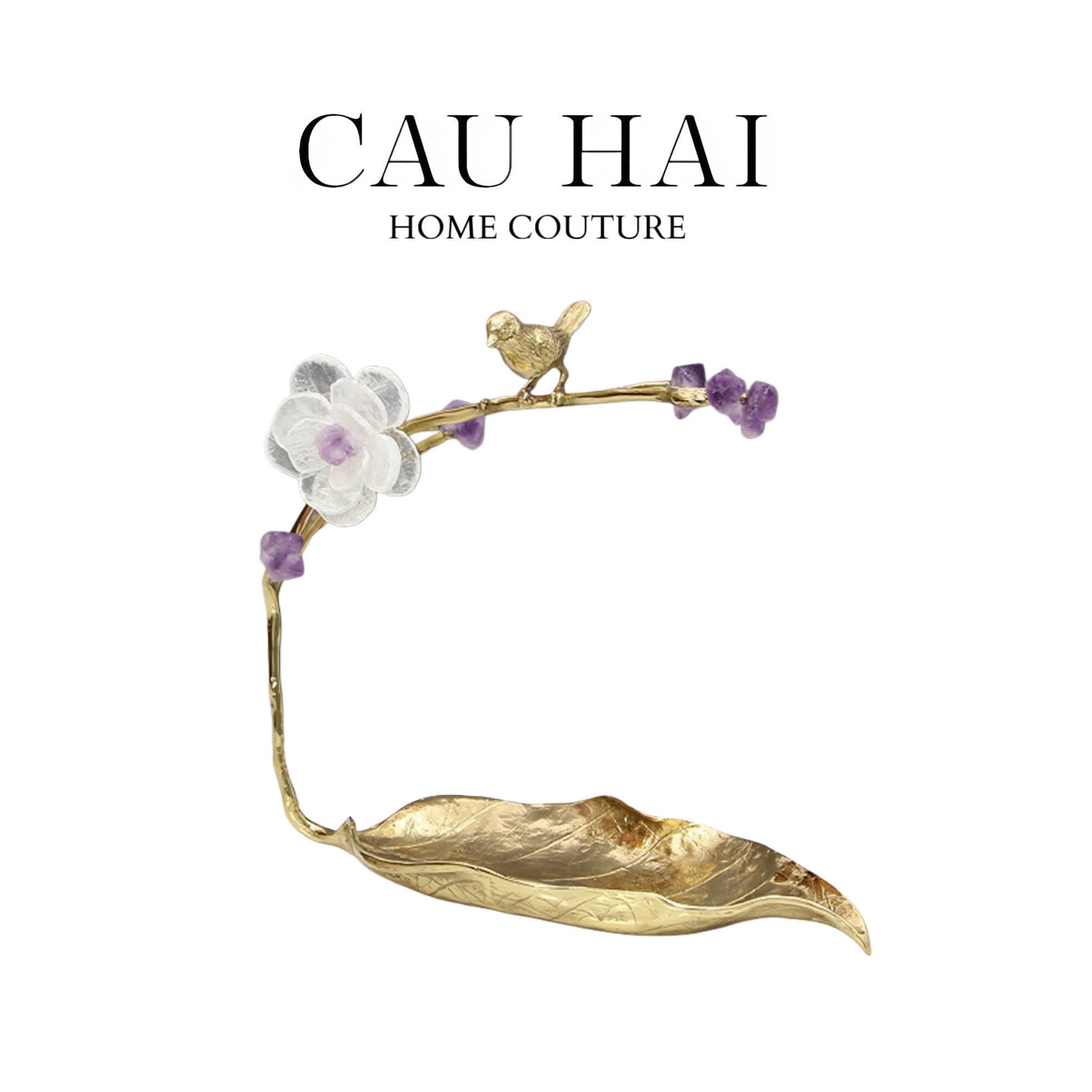 HOME COUTURE - KHAY LÁ ĐỒNG ĐÁ QUÝ CANARY SERENADE-CẬU HAI HOME DECOR