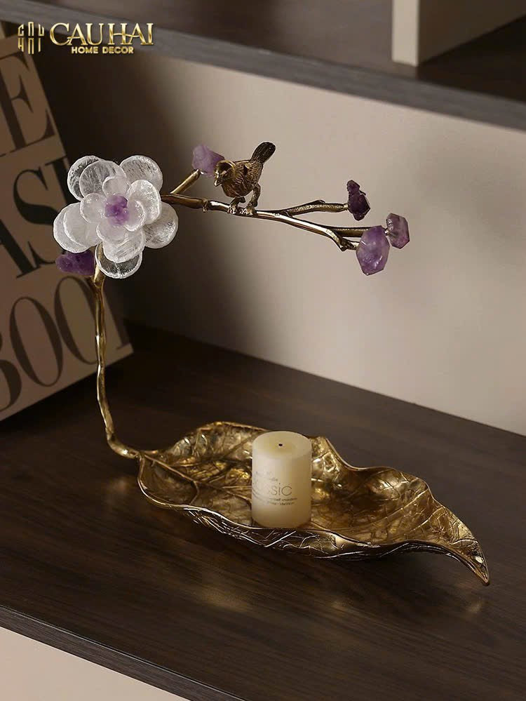 HOME COUTURE - KHAY LÁ ĐỒNG ĐÁ QUÝ CANARY SERENADE-CẬU HAI HOME DECOR