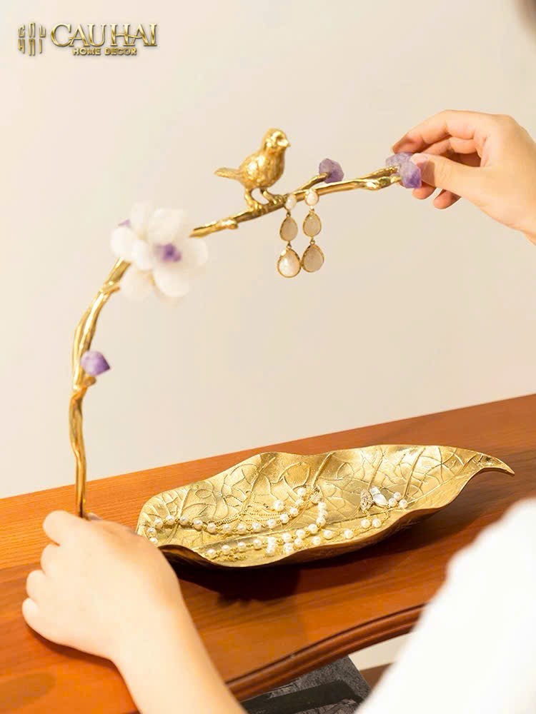 HOME COUTURE - KHAY LÁ ĐỒNG ĐÁ QUÝ CANARY SERENADE-CẬU HAI HOME DECOR