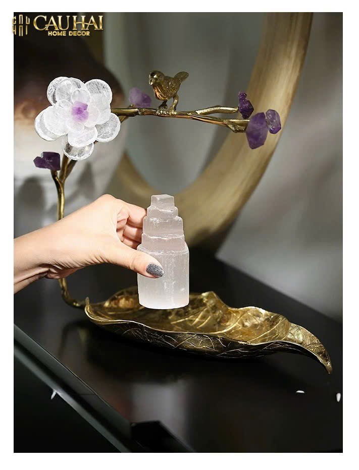 HOME COUTURE - KHAY LÁ ĐỒNG ĐÁ QUÝ CANARY SERENADE-CẬU HAI HOME DECOR