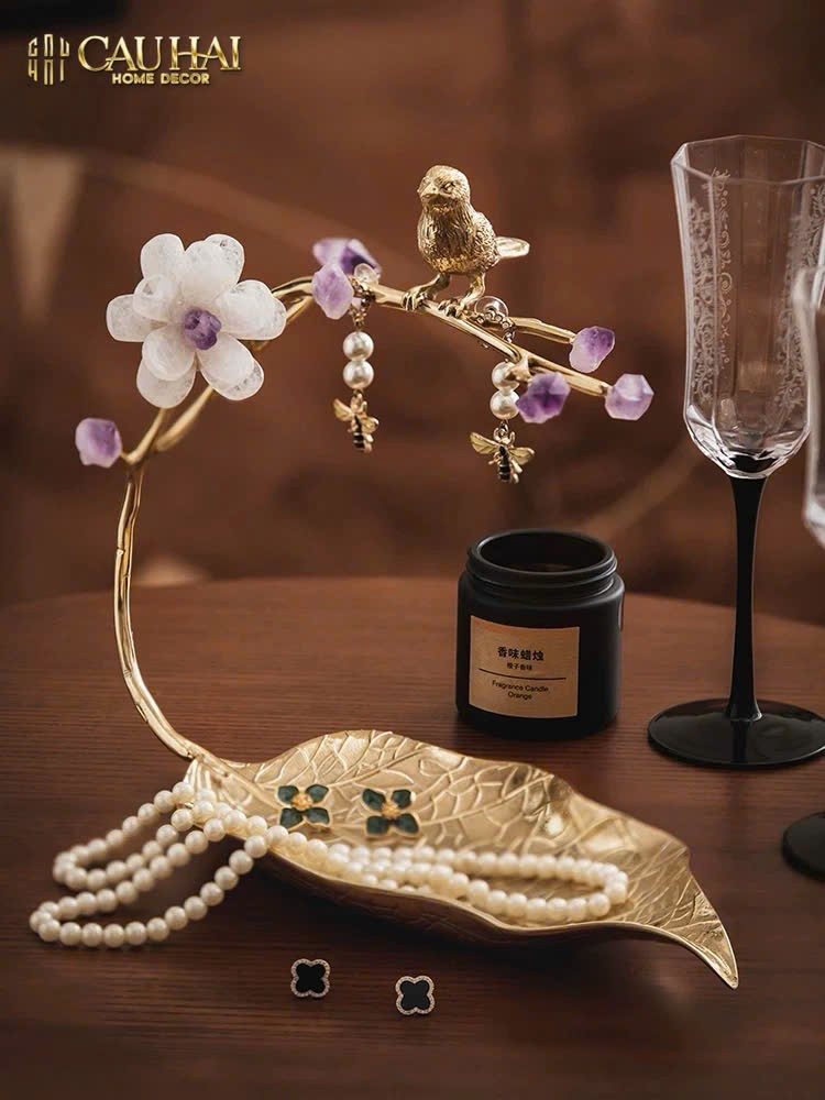 HOME COUTURE - KHAY LÁ ĐỒNG ĐÁ QUÝ CANARY SERENADE-CẬU HAI HOME DECOR