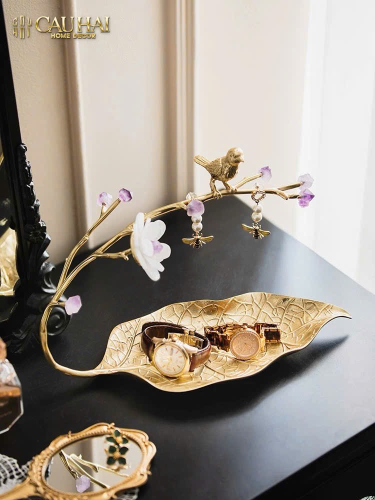 HOME COUTURE - KHAY LÁ ĐỒNG ĐÁ QUÝ CANARY SERENADE-CẬU HAI HOME DECOR