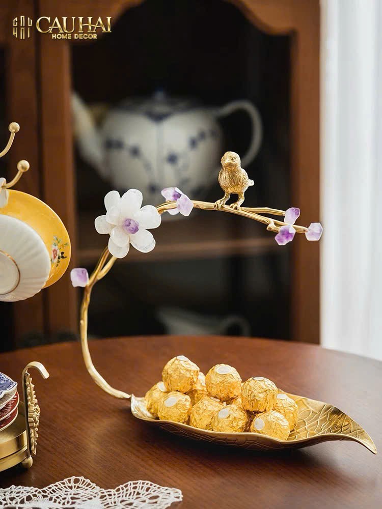 HOME COUTURE - KHAY LÁ ĐỒNG ĐÁ QUÝ CANARY SERENADE-CẬU HAI HOME DECOR