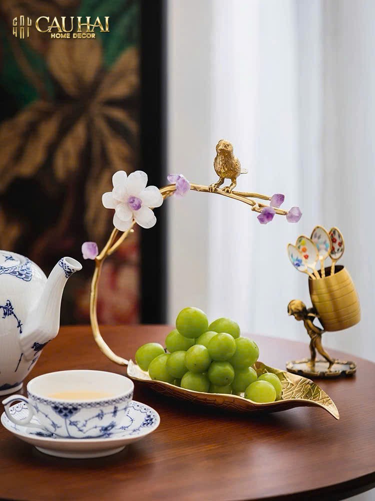 HOME COUTURE - KHAY LÁ ĐỒNG ĐÁ QUÝ CANARY SERENADE-CẬU HAI HOME DECOR