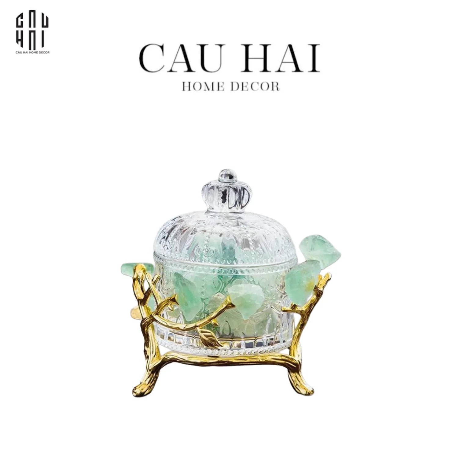 HOME COUTURE - LỌ PHA LÊ ĐÁ QUÝ DELIGHT - AVENTURINE SS25-CẬU HAI HOME DECOR