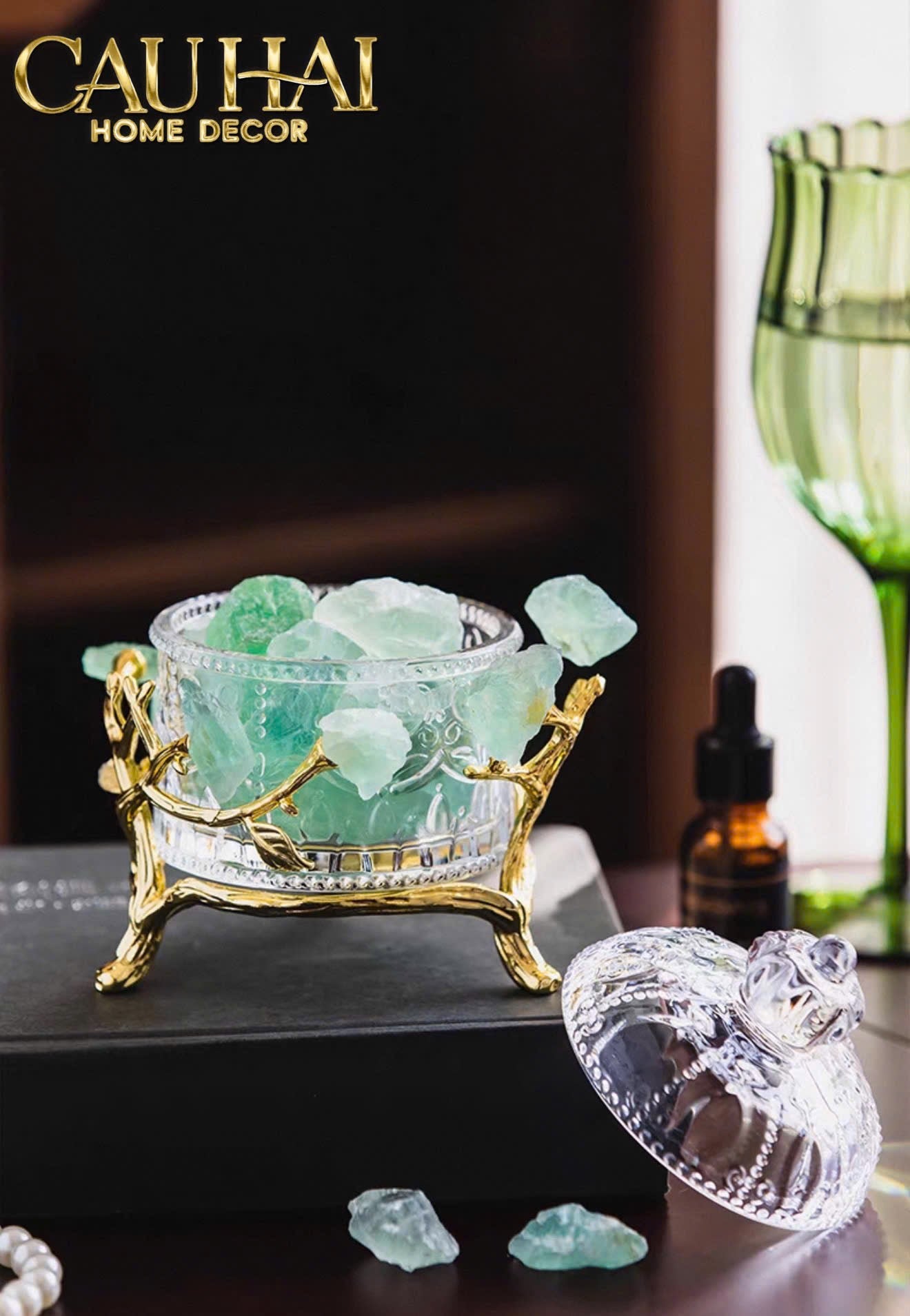 HOME COUTURE - LỌ PHA LÊ ĐÁ QUÝ DELIGHT - AVENTURINE SS25-CẬU HAI HOME DECOR