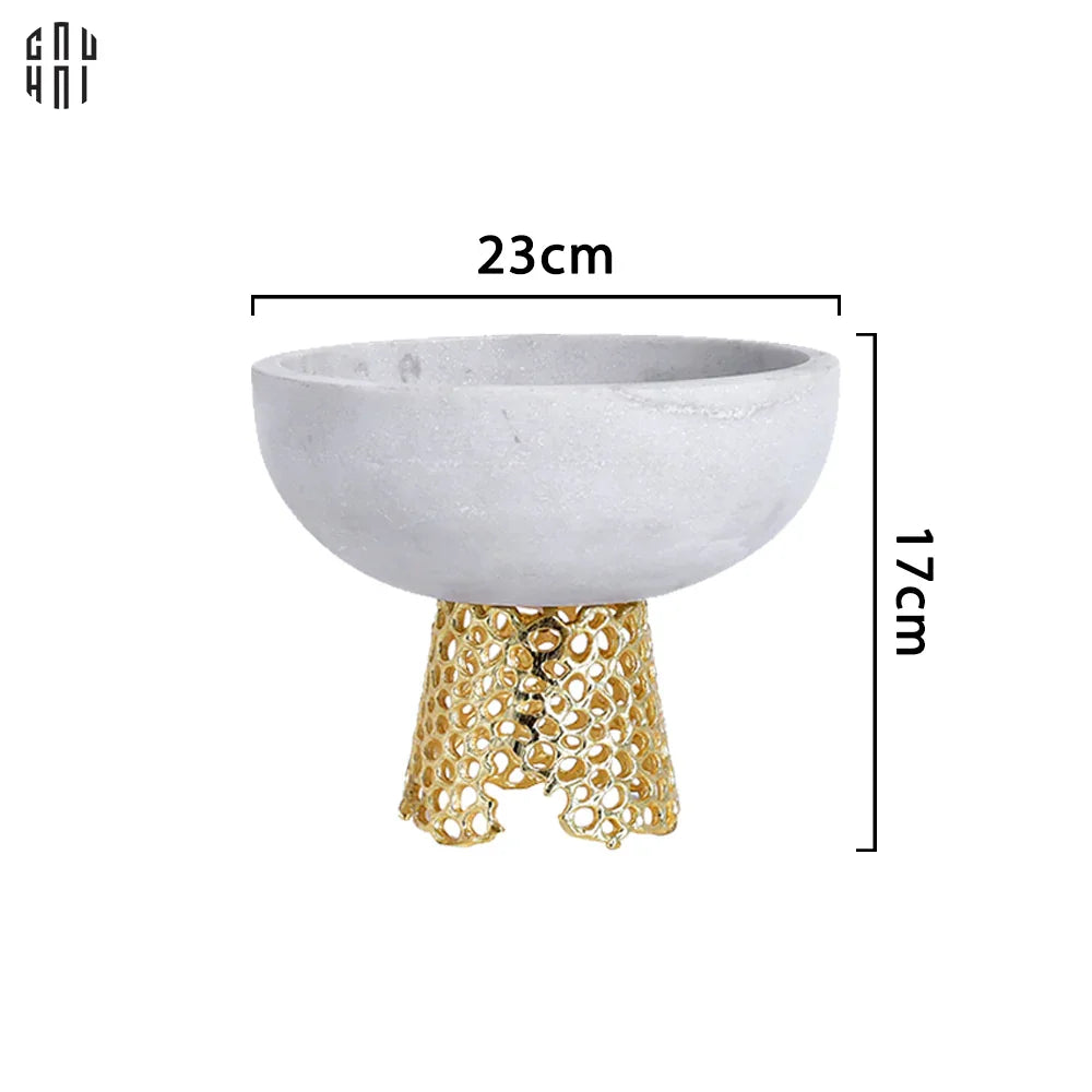 HOME COUTURE - MARBLE STONE FRUIT BOWL - ARTHUR PRIME SIZE L SS25-CẬU HAI HOME DECOR