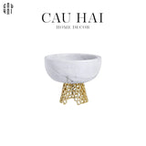 HOME COUTURE - MARBLE STONE FRUIT BOWL - ARTHUR PRIME SIZE M SS25-CẬU HAI HOME DECOR