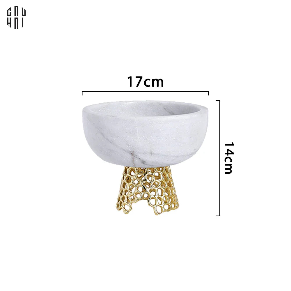 HOME COUTURE - MARBLE STONE FRUIT BOWL - ARTHUR PRIME SIZE M SS25-CẬU HAI HOME DECOR
