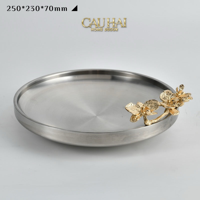 HOME COUTURE - MISTLETOE PLATINUM DISK D25-CẬU HAI HOME DECOR