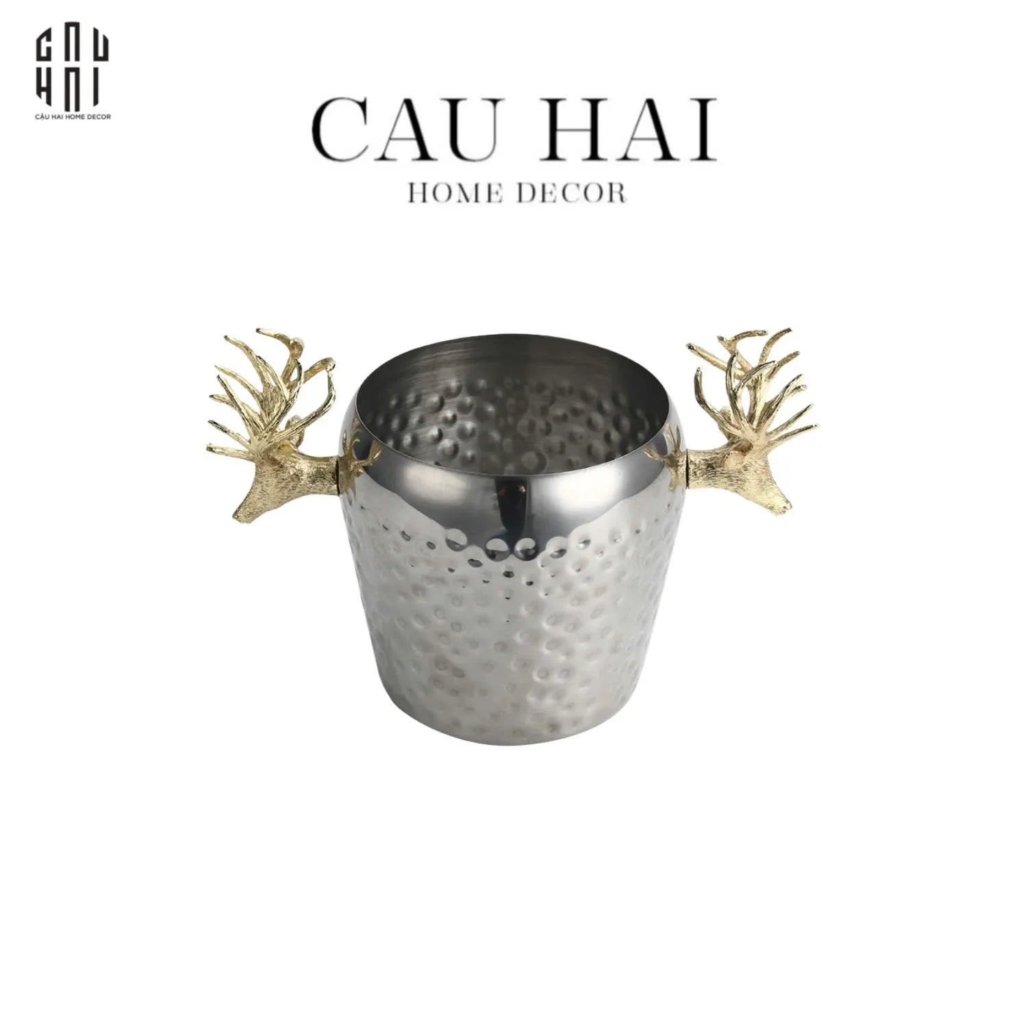 HOME COUTURE - PLATINUM ICE BUCKET - GODDESS ELK-CẬU HAI HOME DECOR