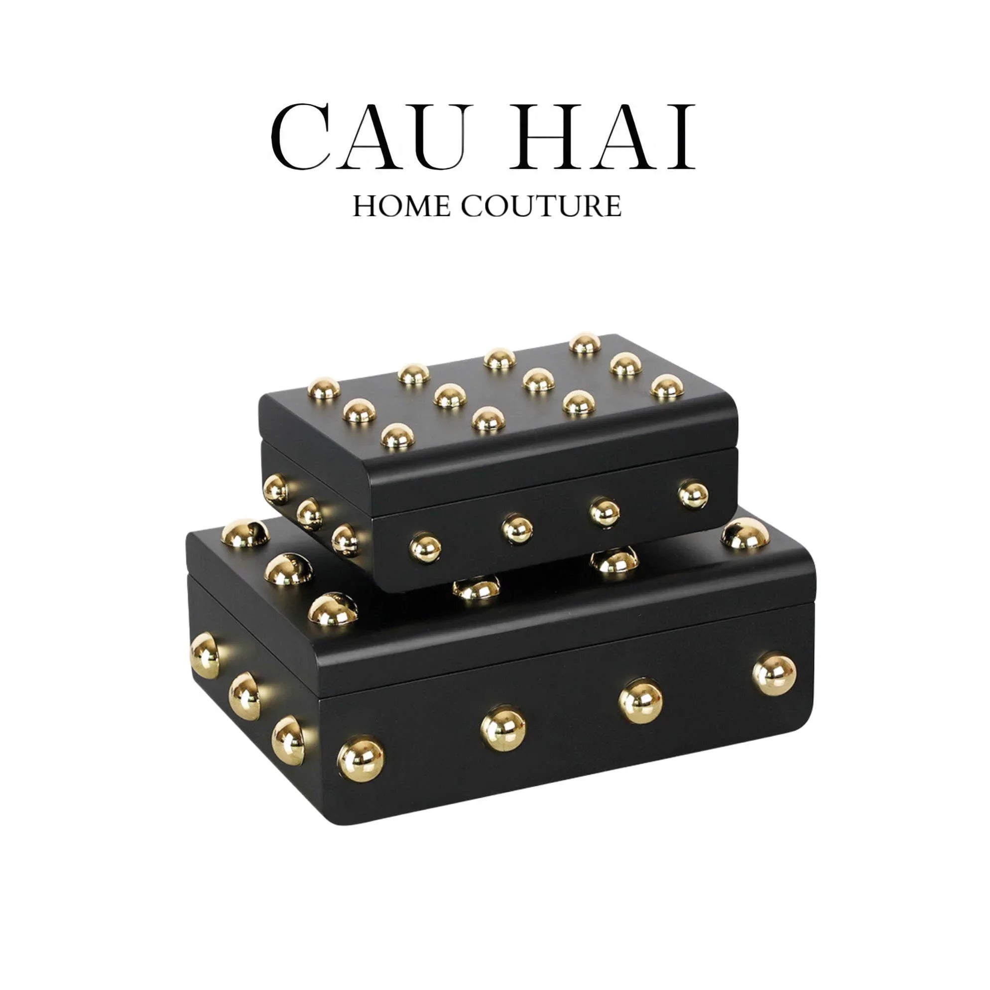 HOME COUTURE - SET 2 RƯƠNG JEWELRY GOTHIC BLACKHORN CHEST FW25-CẬU HAI HOME DECOR