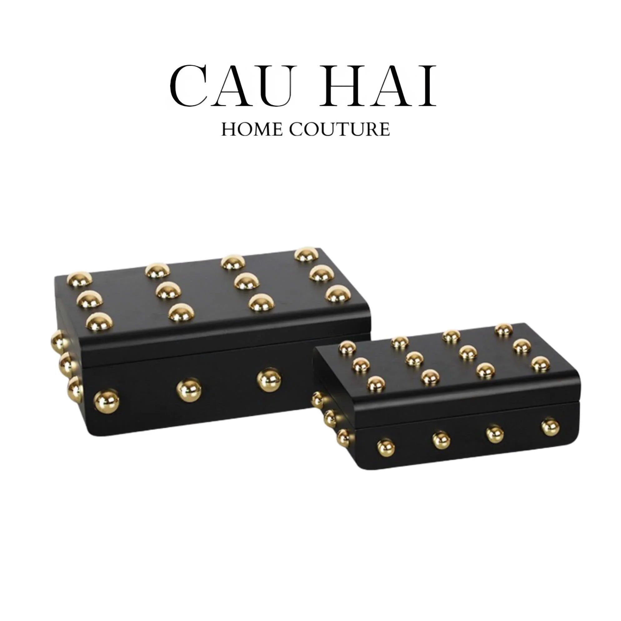 HOME COUTURE - SET 2 RƯƠNG JEWELRY GOTHIC BLACKHORN CHEST FW25-CẬU HAI HOME DECOR