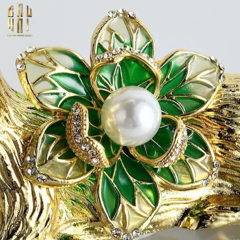 HOME COUTURE - SET 2 TƯỢNG HƯƠU ĐỒNG PHA LÊ - PEARL ELK H21/17-CẬU HAI HOME DECOR