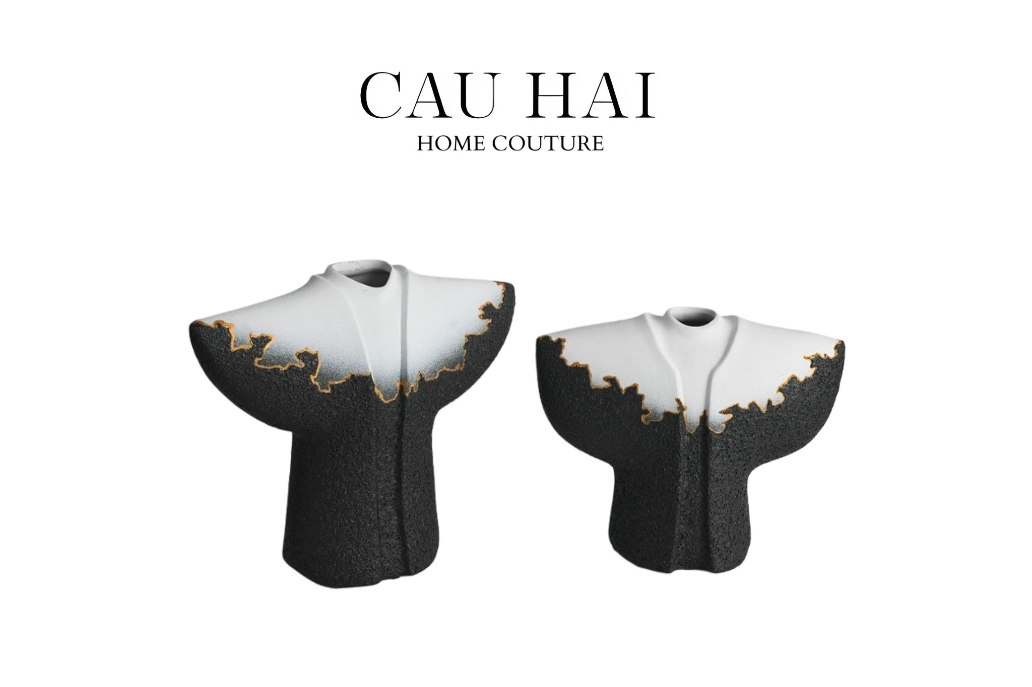 HOME COUTURE - SET 2 TƯỢNG LAVA MANTLE H30/35-CẬU HAI HOME DECOR