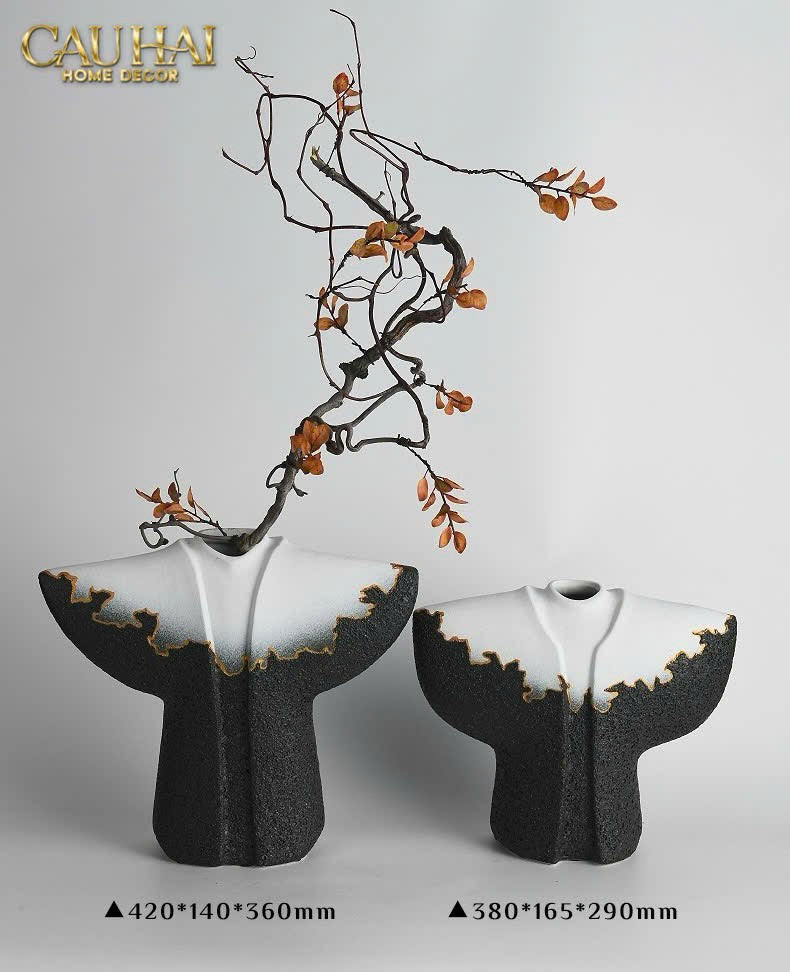 HOME COUTURE - SET 2 TƯỢNG LAVA MANTLE H30/35-CẬU HAI HOME DECOR