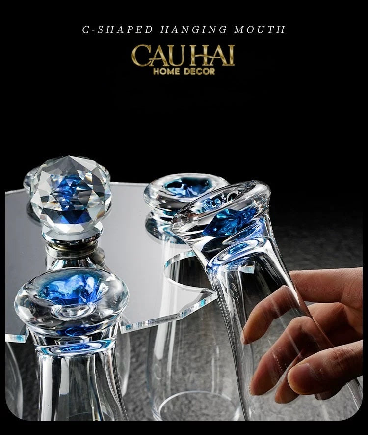 Home Couture - Set 6 Ly Oceanami & Crystal Stemware Rack 320Ml - CẬU HAI HOME DECOR