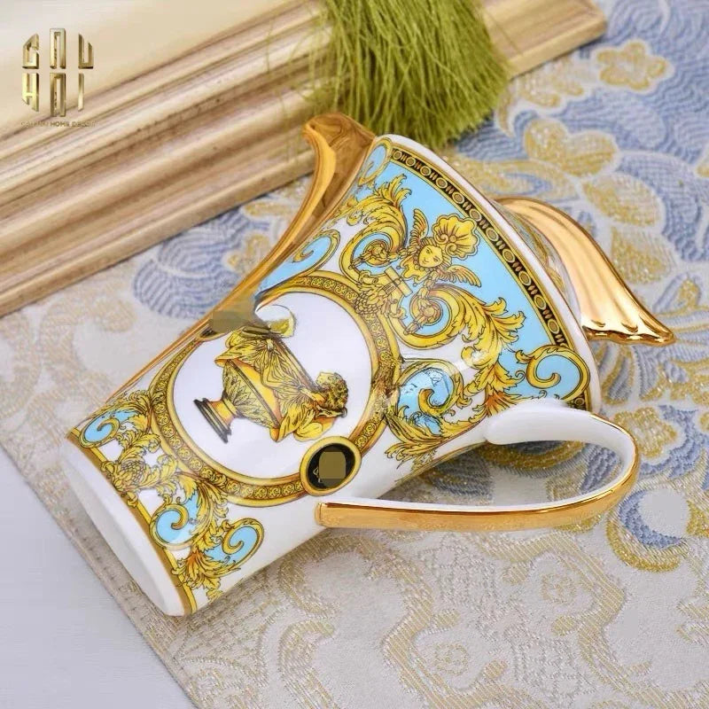 HOME COUTURE - SET BÌNH TRÀ BLUE BAROCCO FULL BOX SS25-CẬU HAI HOME DECOR