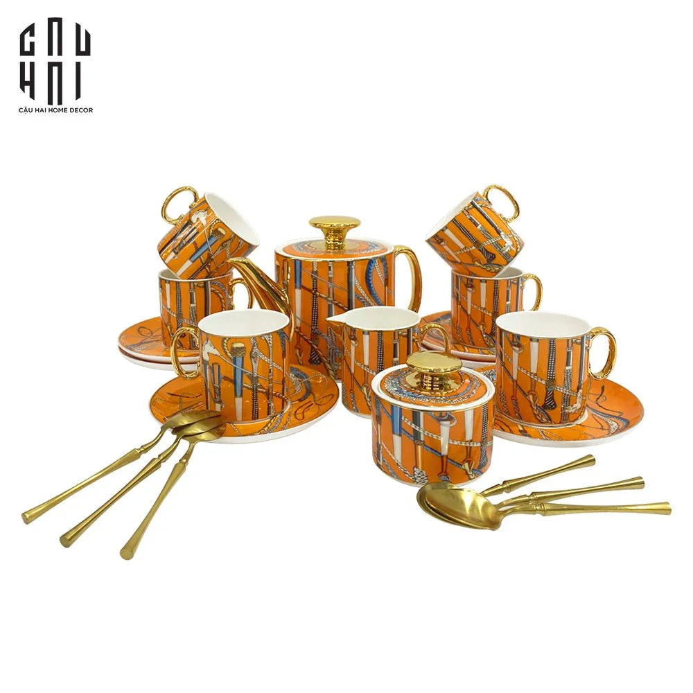 HOME COUTURE - SET BÌNH TRÀ CAO CẤP CHARLOTTE FULLBOX-CẬU HAI HOME DECOR