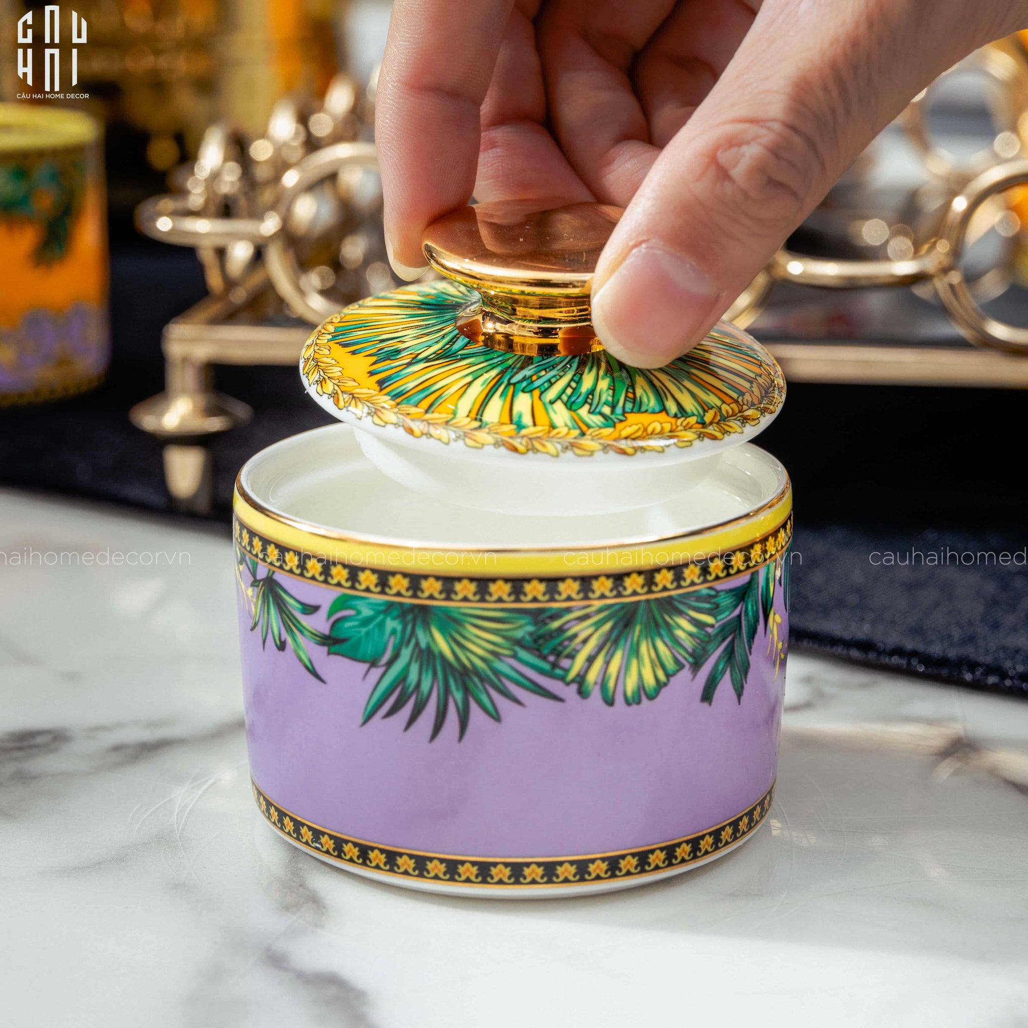 Home Couture - Set Bình Trà Jungle Animalier 21Pcs Ss25-CẬU HAI HOME DECOR