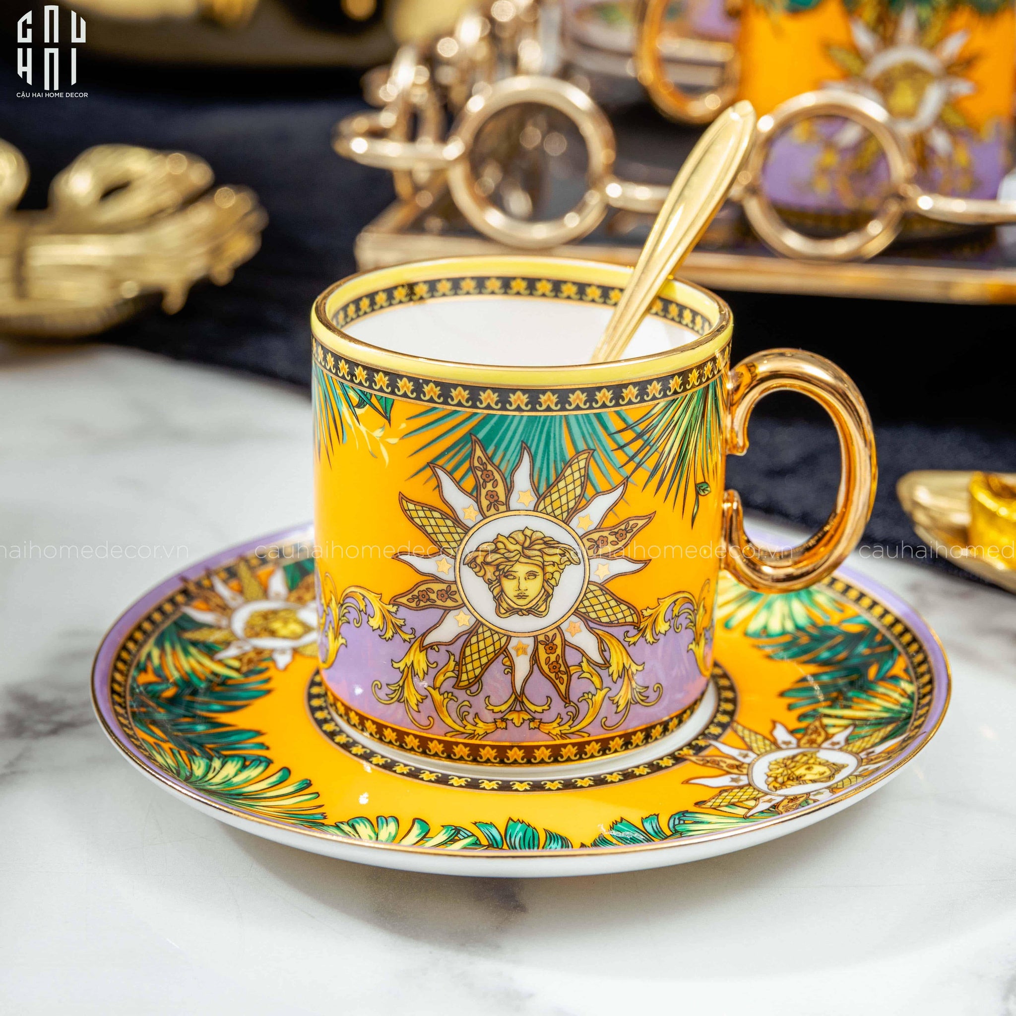 Home Couture - Set Bình Trà Jungle Animalier 21Pcs Ss25-CẬU HAI HOME DECOR