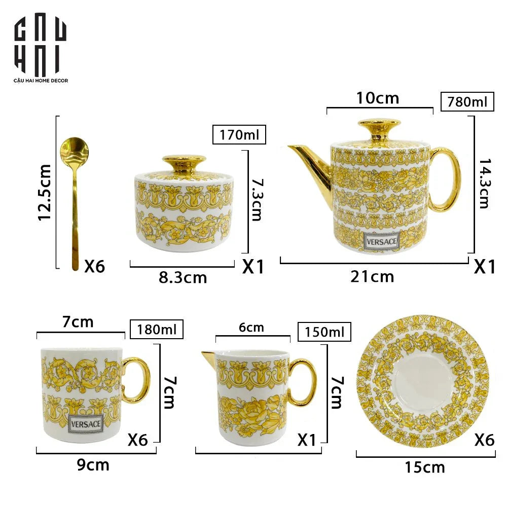 HOME COUTURE - SET BÌNH TRÀ MEDUSA RHAPSODY 21PCS SS25-CẬU HAI HOME DECOR