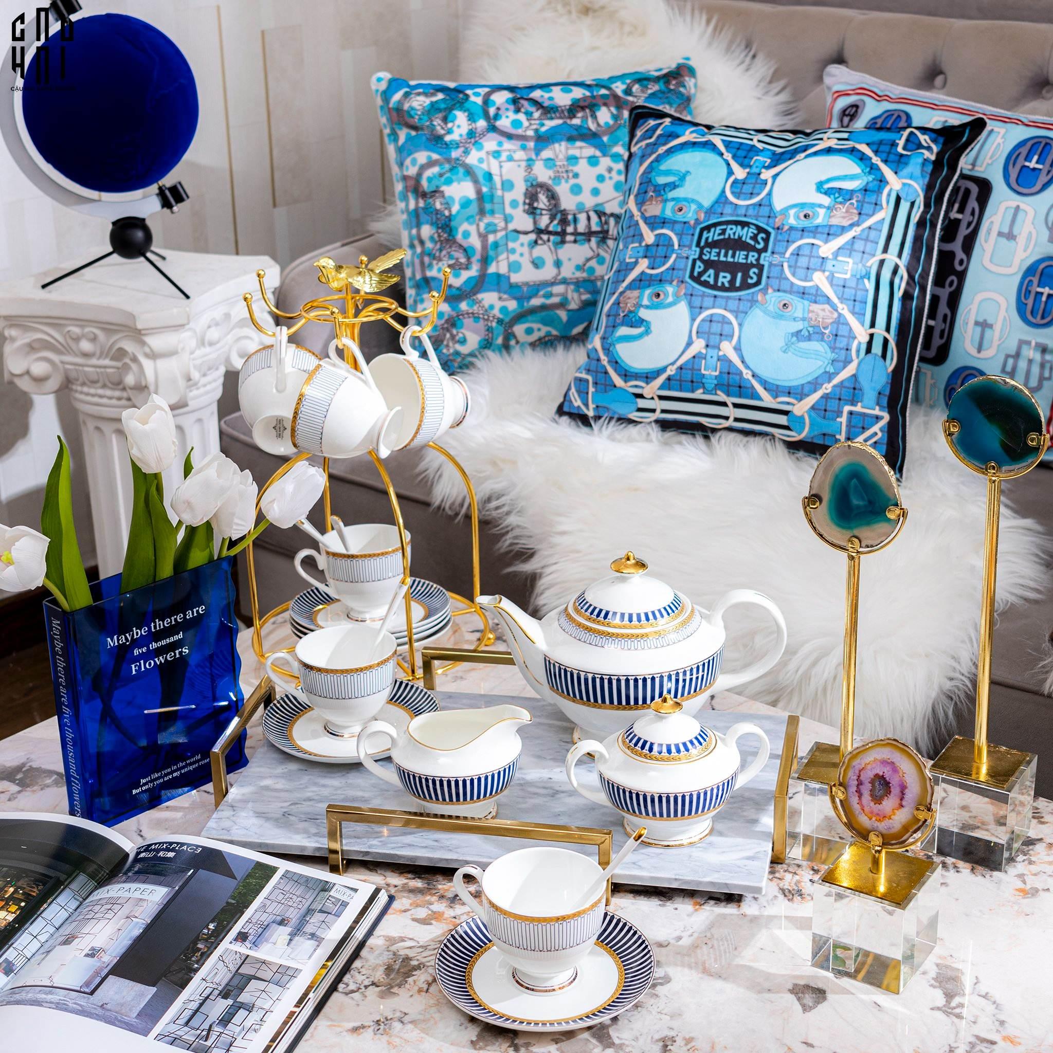 HOME COUTURE - SET BÌNH TRÀ ROYAL DYNASTY 21 PCS SS25-CẬU HAI HOME DECOR