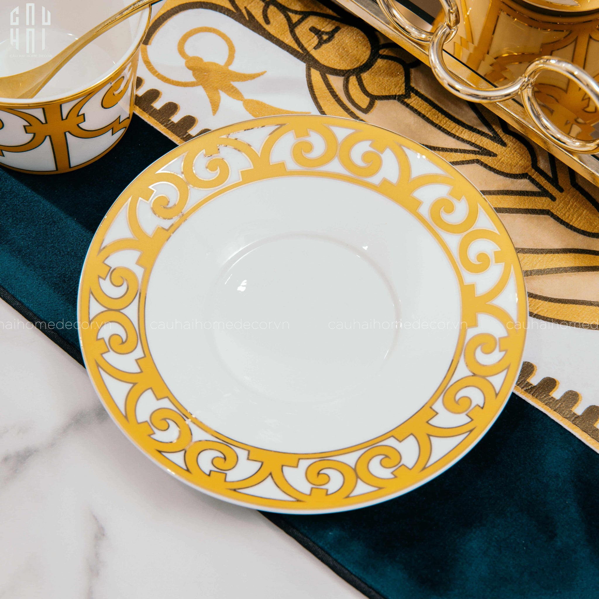 Home Couture - Set Bình Trà Soleil Éclat Privé 21Pcs - Leather Box - CẬU HAI HOME DECOR