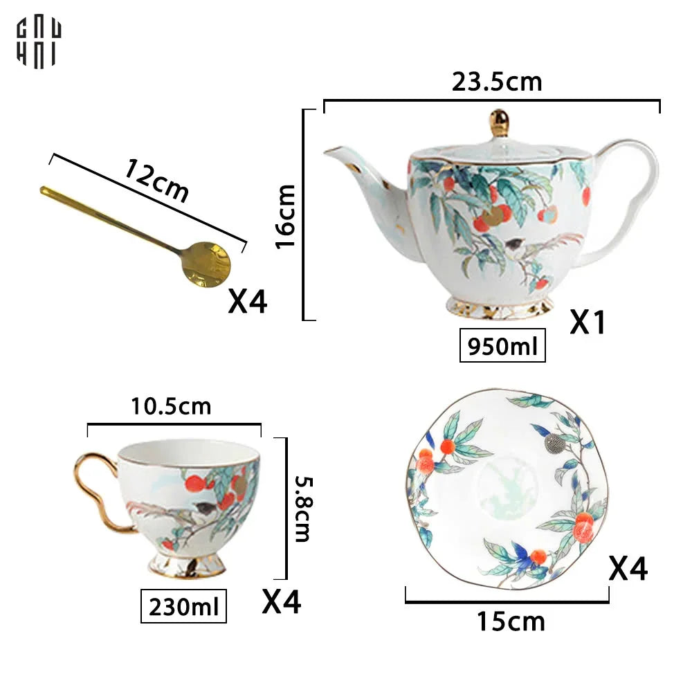 HOME COUTURE - SET BÌNH TRÀ THIÊN PHÚC 13PCS-CẬU HAI HOME DECOR