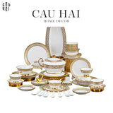HOME COUTURE - SET CHÉN DĨA ELITE - LA VIBE D'OR - LUXURY 48PCS-CẬU HAI HOME DECOR