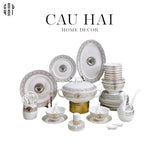 HOME COUTURE - SET CHÉN DĨA GIANNI VERS. LAVISH ROMAN 60 PCS SS25-CẬU HAI HOME DECOR