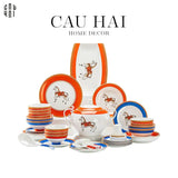 HOME COUTURE - SET CHÉN DĨA "LA CAVALIER ROYALE" - 70PCS-CẬU HAI HOME DECOR