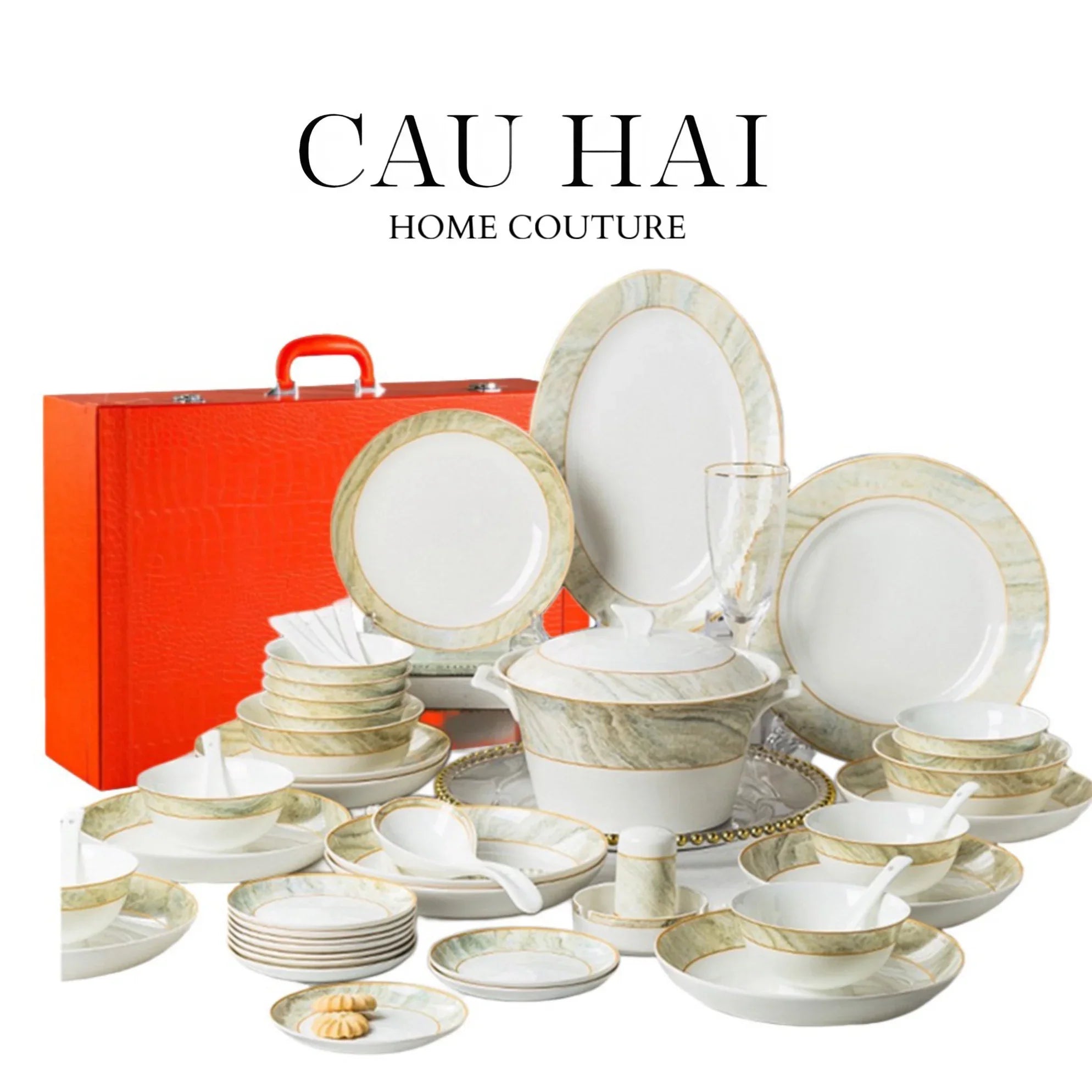 HOME COUTURE - SET CHÉN DĨA LA SATURNE D'OR 58PCS SS25-CẬU HAI HOME DECOR