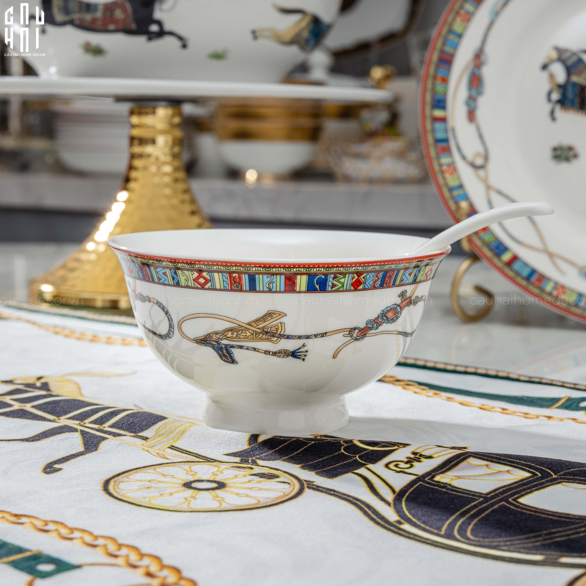 HOME COUTURE - SET CHÉN DĨA LEGACY PREMIUM 56PCS SS25-CẬU HAI HOME DECOR