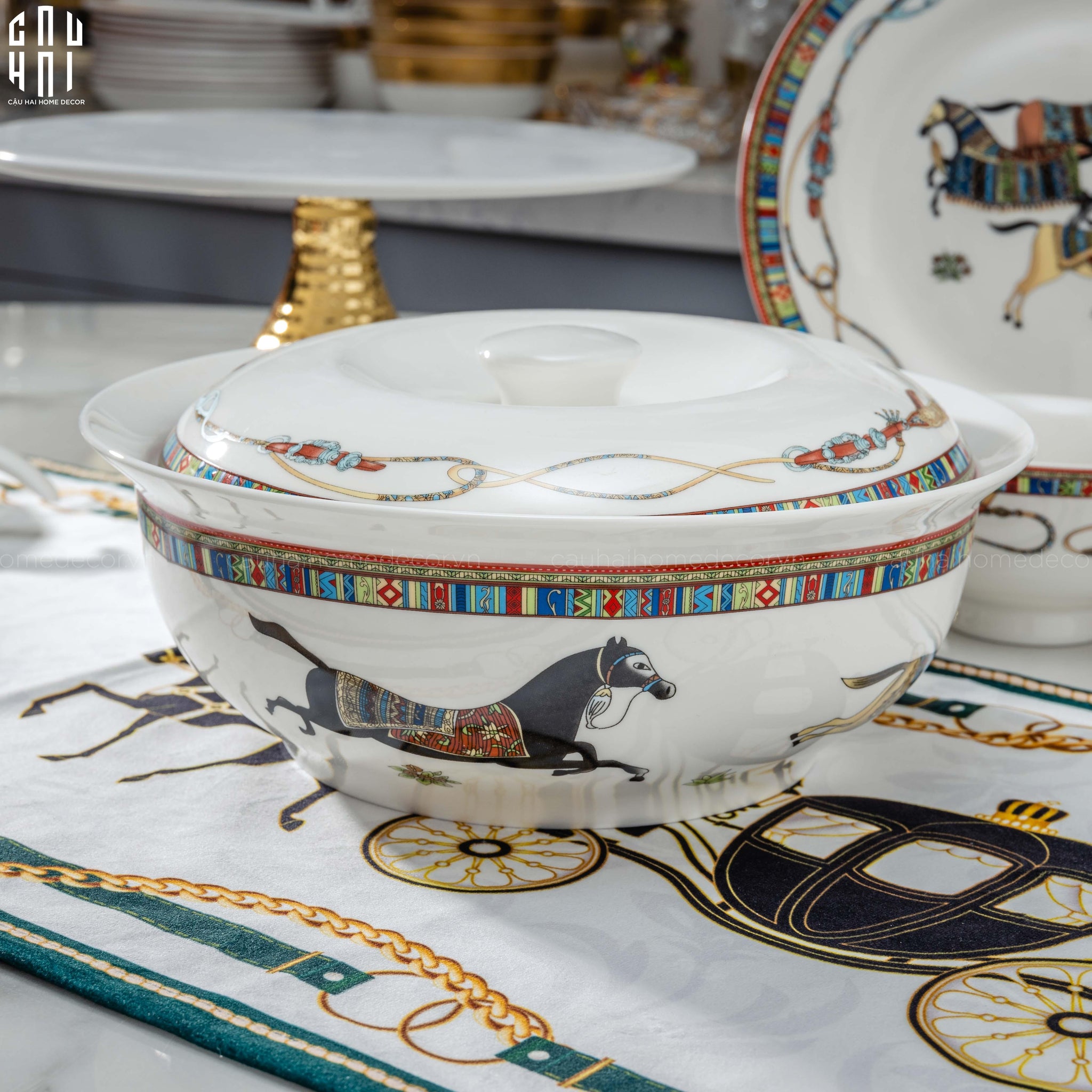 HOME COUTURE - SET CHÉN DĨA LEGACY PREMIUM 56PCS SS25-CẬU HAI HOME DECOR