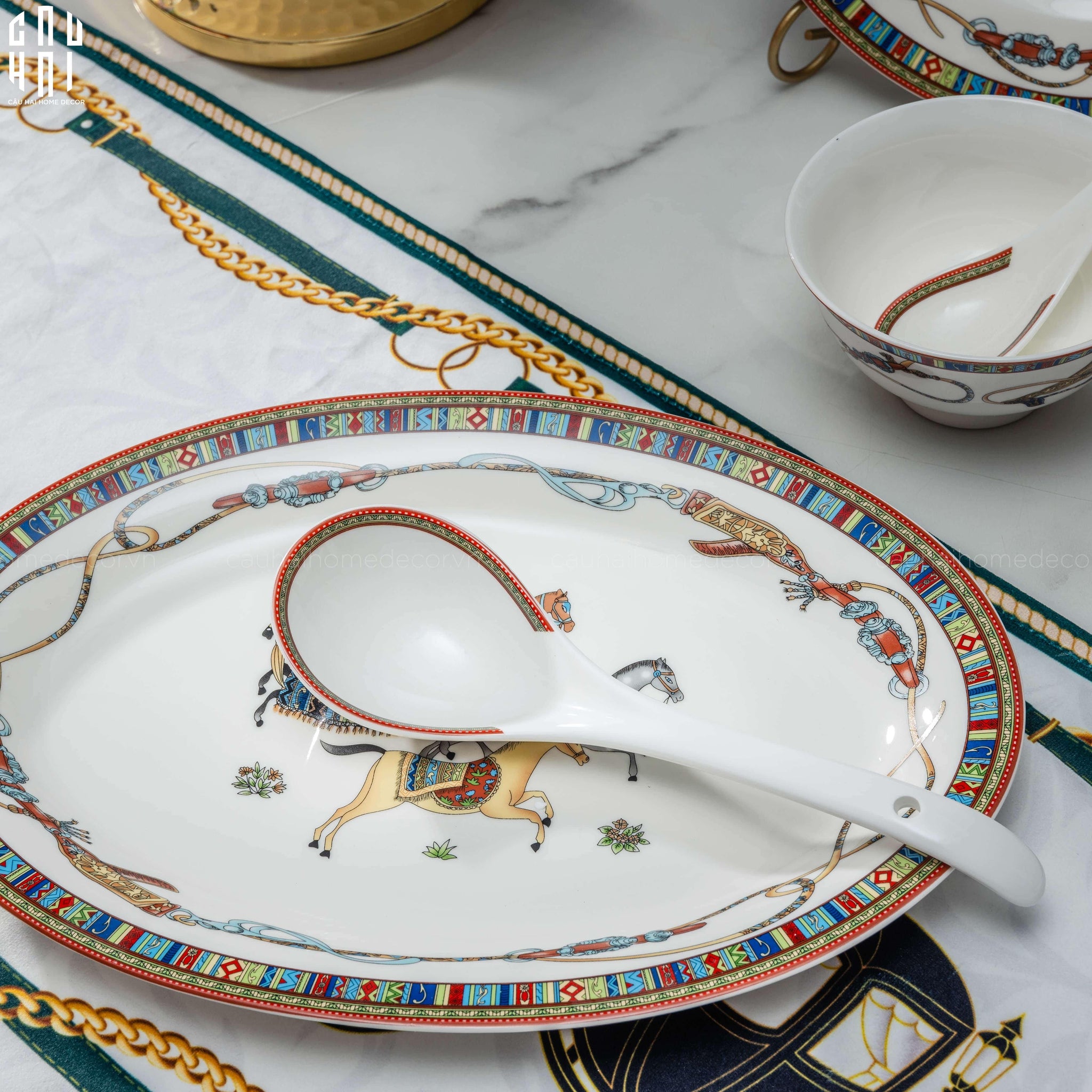 HOME COUTURE - SET CHÉN DĨA LEGACY PREMIUM 56PCS SS25-CẬU HAI HOME DECOR